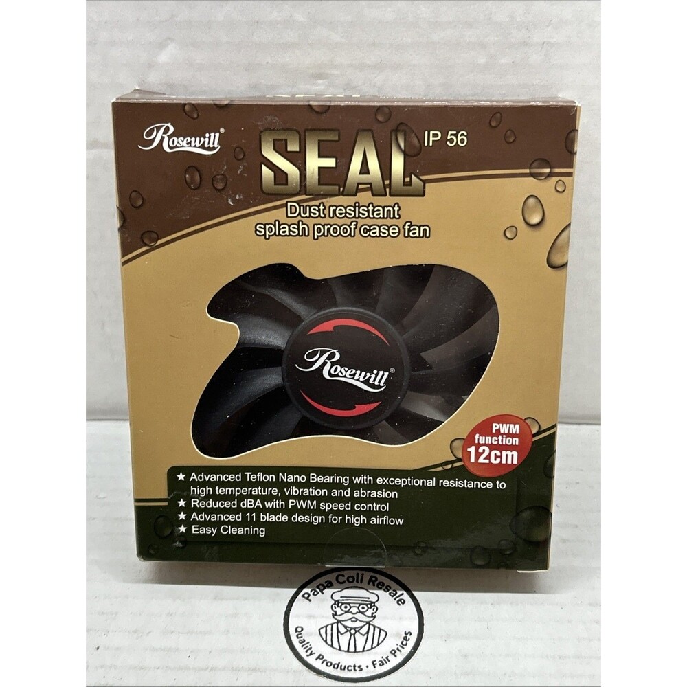 Rosewill RAWP-141209v2 - 120mm Computer Case Cooling Fan - Seal IP56 Dust Resist